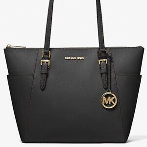 Michael Kors Bag Charlotte Top-Zip Tote in Black